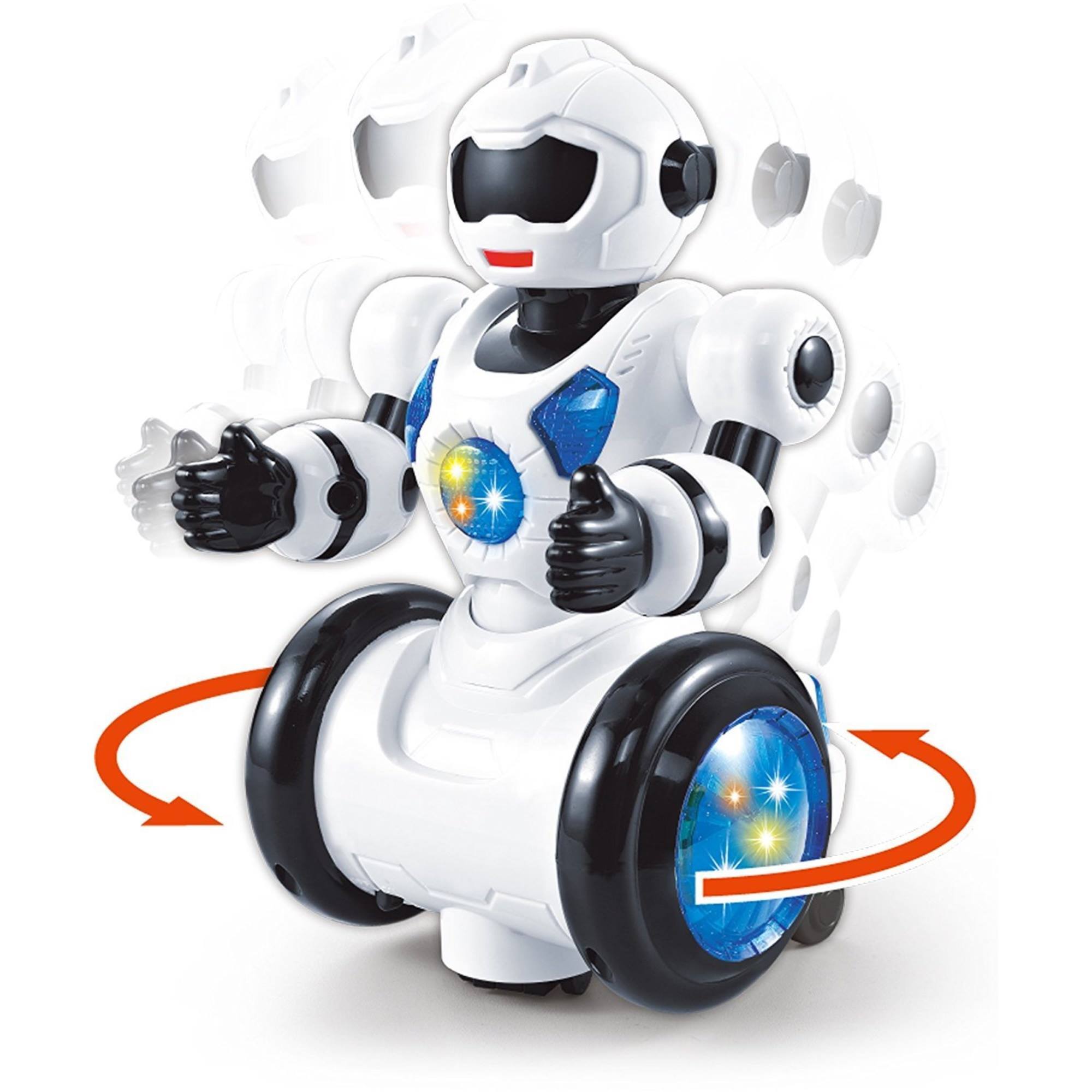 Well home robot de juguete h.22cm color blanco con sonido y luces