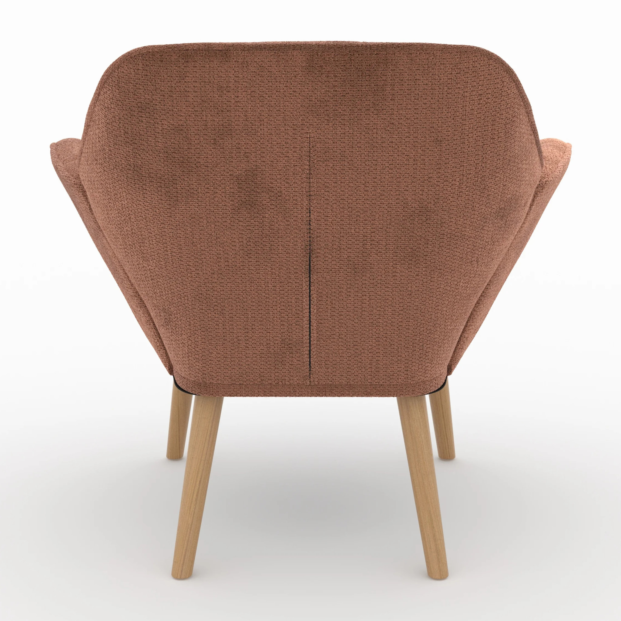 Fauteuil en tissu rouge ancien - Simba