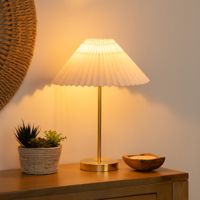 Lampe "Jiling" en métal H47cm blanc