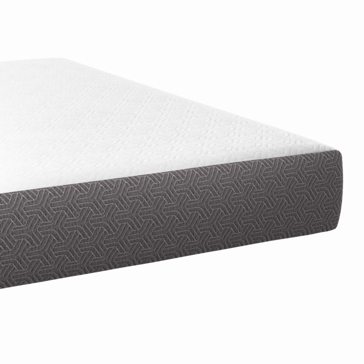Matelas mémoire de forme 140x190x20cm blanc et gris