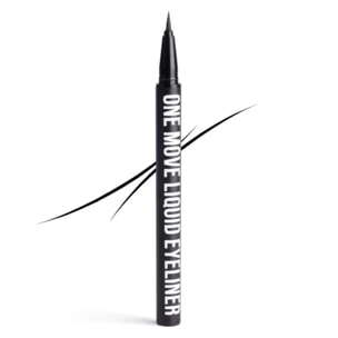 INGLOT One Move Liquid Eyeliner 01, Delineador en formato rotulador, Eyeliner en pincel, Punta fina y flexible garantizando la facilidad de aplicación, Alta pigmentación. Color: Negro. 0,55ml