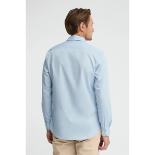 Camicia azzurra slim fit con logo Rigby Go