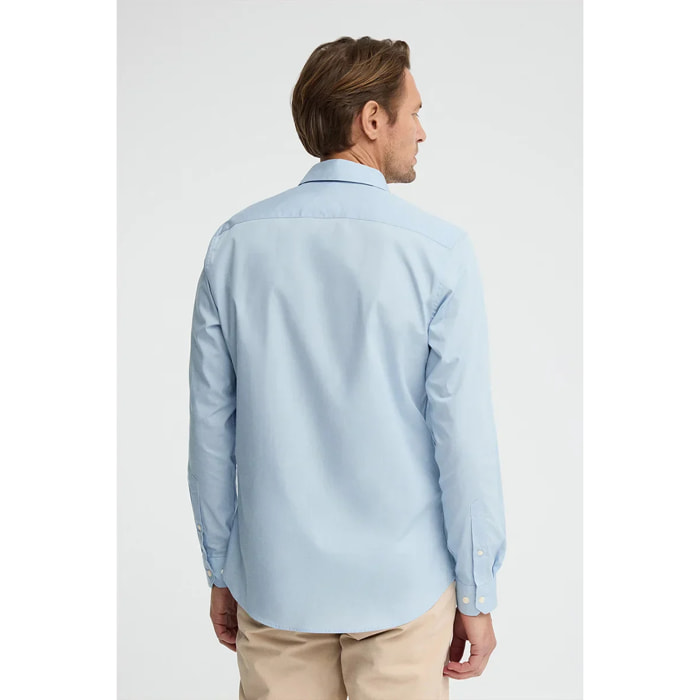 Camicia azzurra slim fit con logo Rigby Go