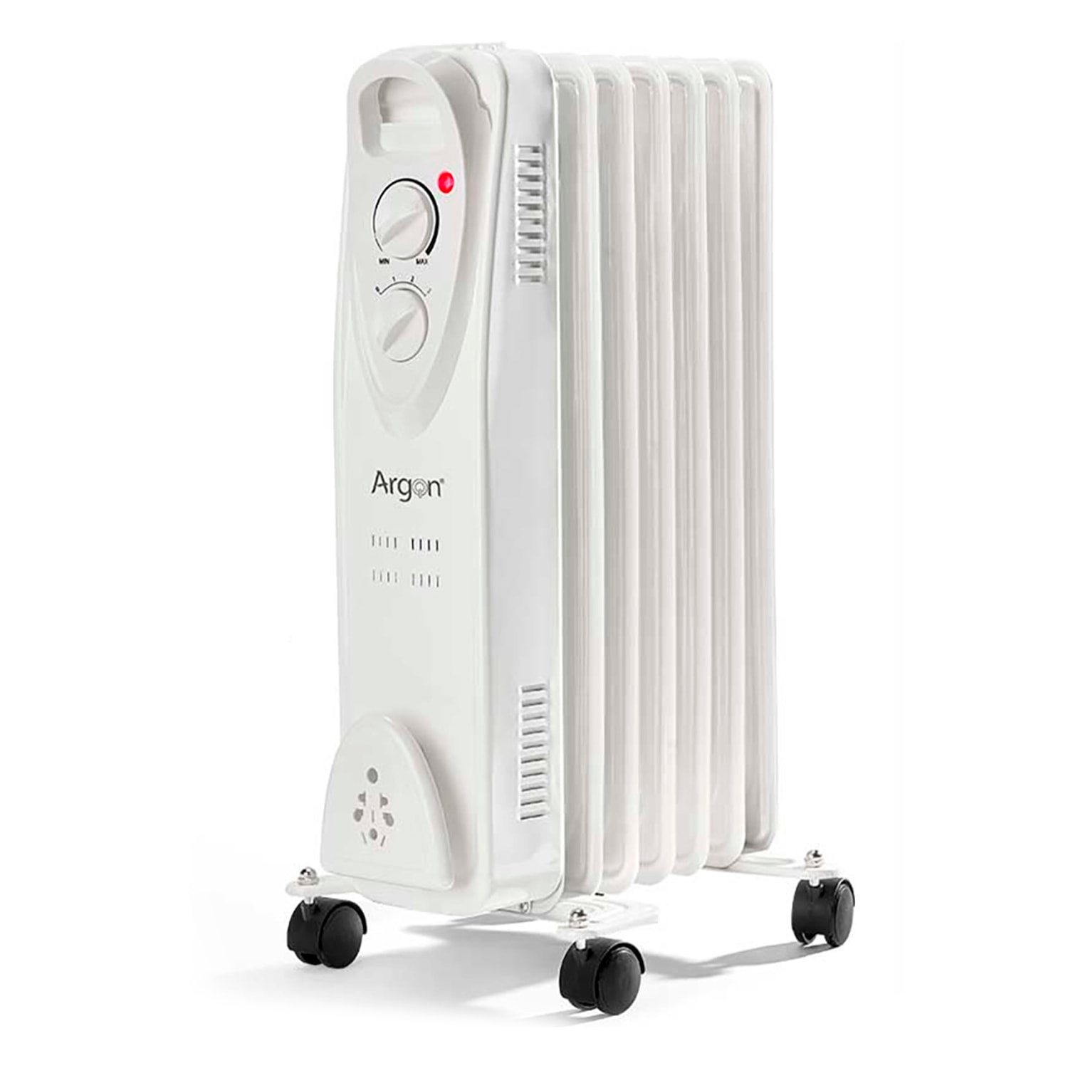 Radiatore con 7 elementi, 1500W di potenza e 3 programmi di riscaldamento.