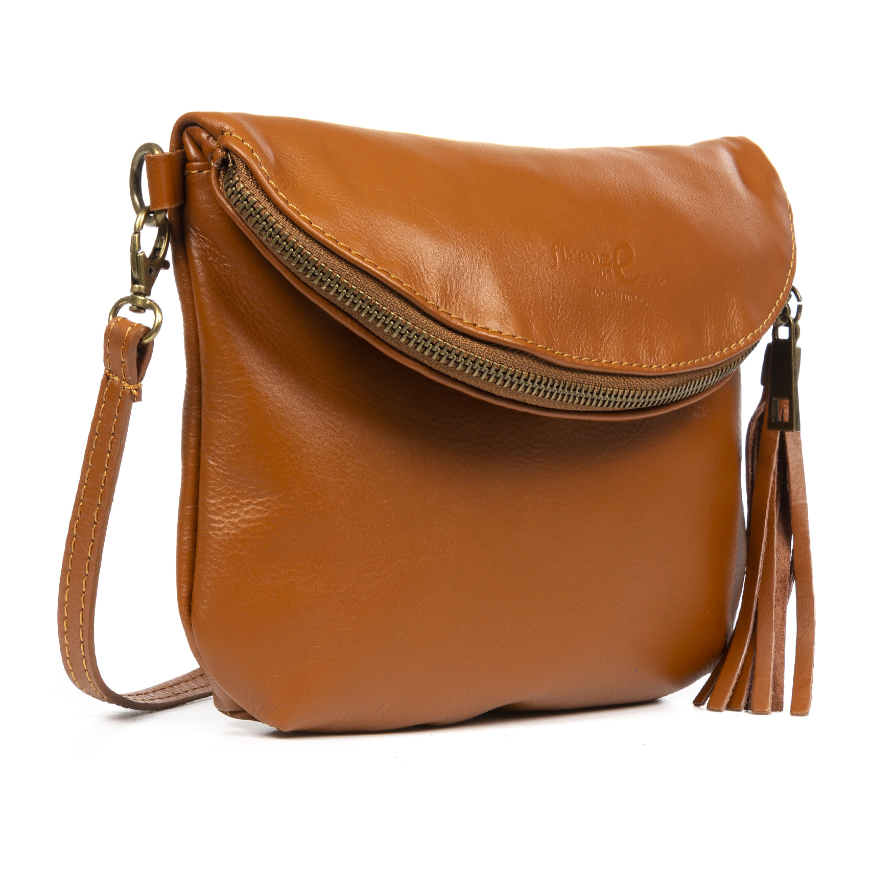 FIRENZE ARTEGIANI Borsa a Spalla da Donna Ancona Vera Pelle Sauvage Made in Italy 21,5x4x17 Cm. Colore: pelle