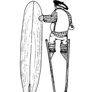 Poster papy landes Affiche + cadre en bois - Chêne