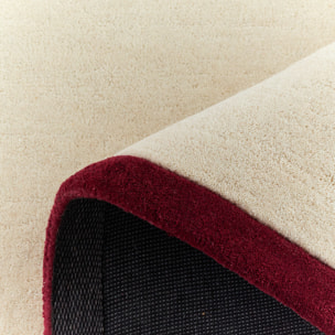 PANTONE - Tapis en laine fait main Rouge D'ORAGE bordeaux