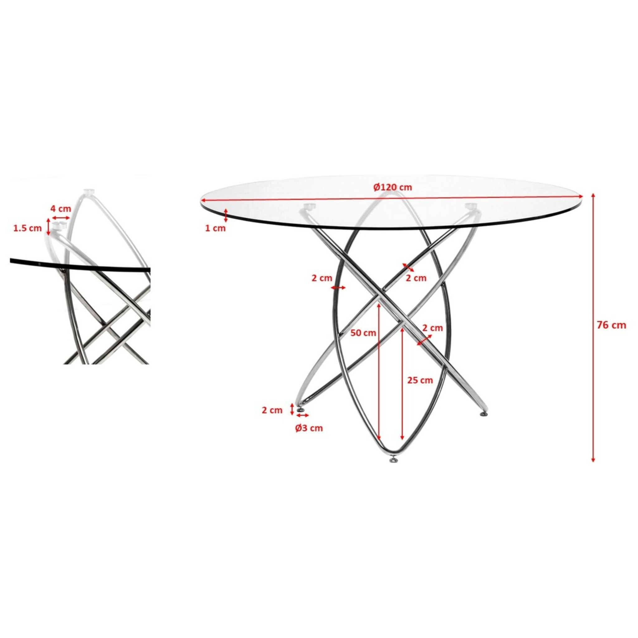 Table Molekular 120cm noire Kare Design