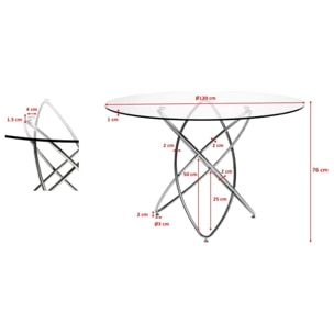 Table Molekular 120cm noire Kare Design