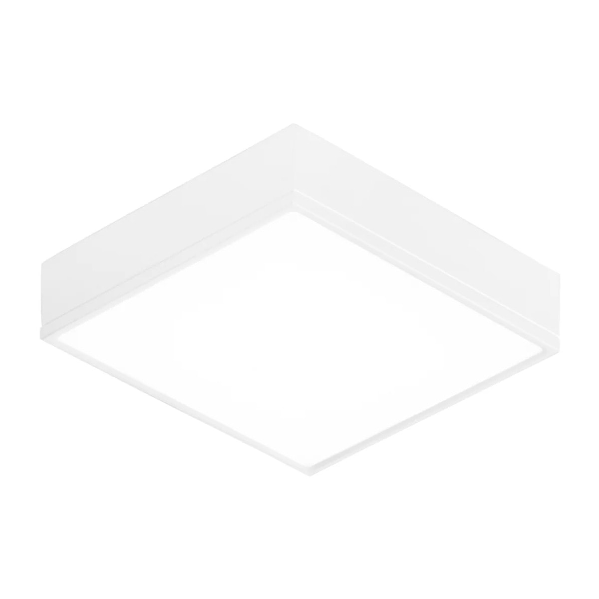 Plafoniera LED KLIO quadrata bianca 36W 3000K (Luce calda) 21 cm.