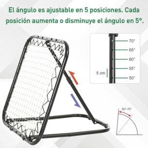 Red de Rebote Plegable Ajustable en ángulo de 5 Niveles para Fútbol 78x84x78 cm