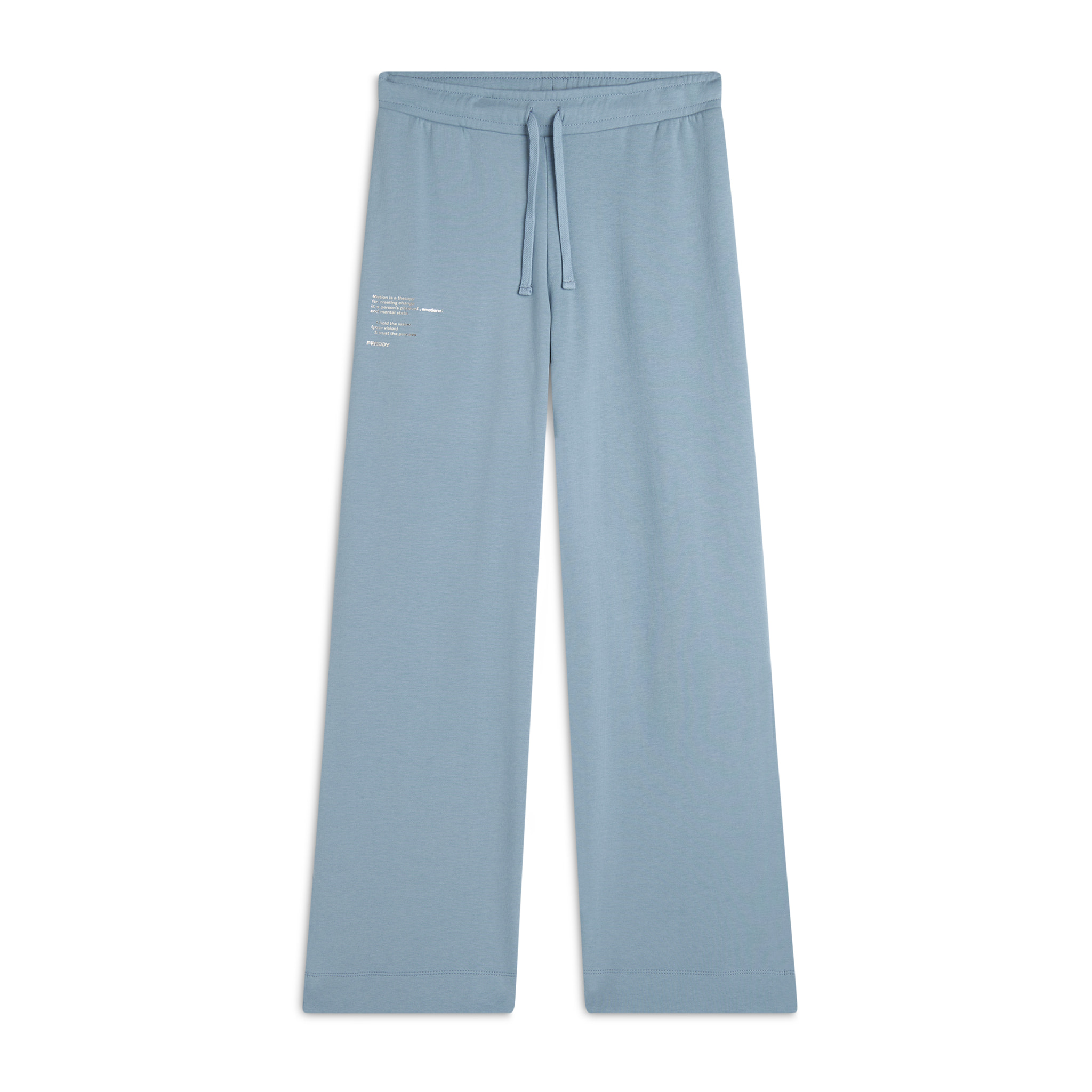 Jogger regular fit in french terry con gamba ampia