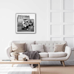 Affiche Marseille - Glaces Polos, Photo 1948 Affiche + cadre en bois - Chêne