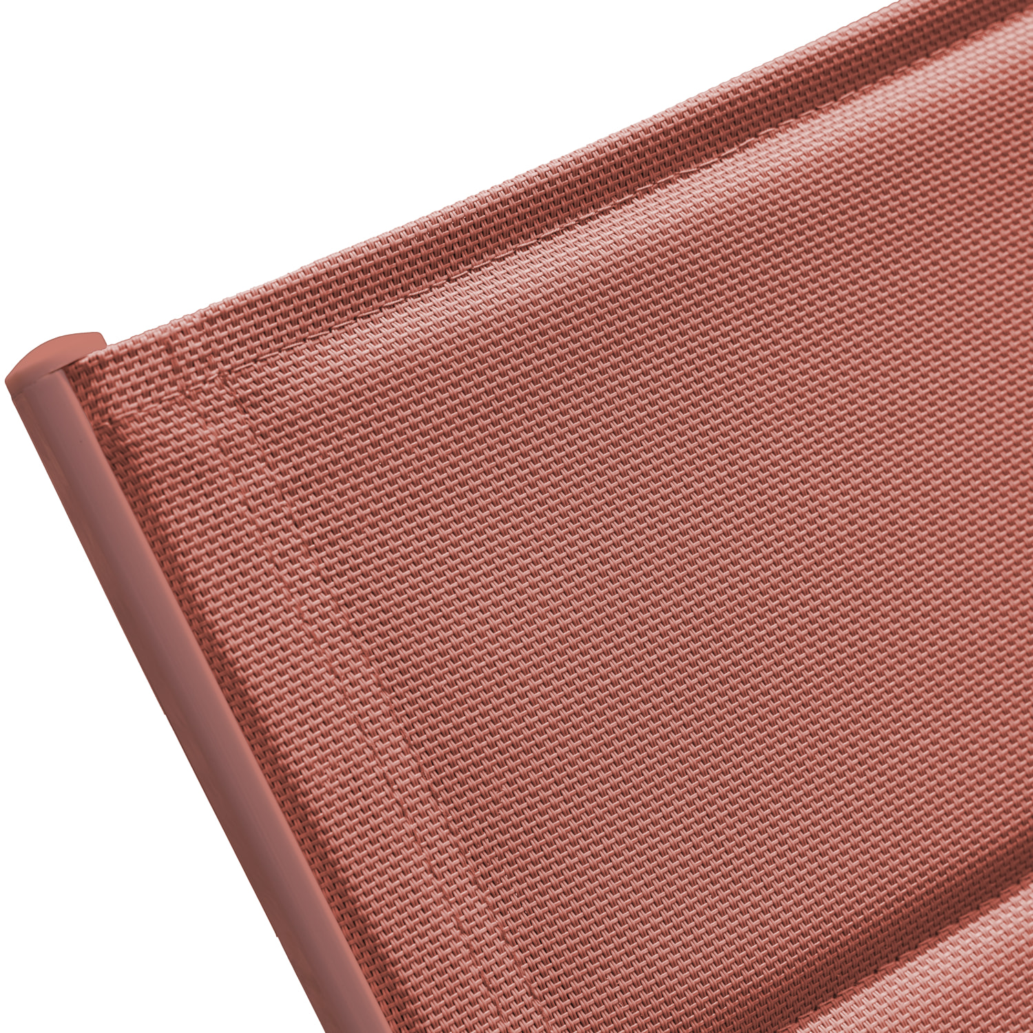 Set bain de soleil et table d'appoint BARBADOS en textilène terracotta - aluminium terracotta