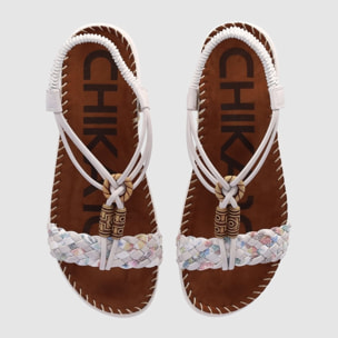 Sandalias - Blanco - Tacón: Bajo