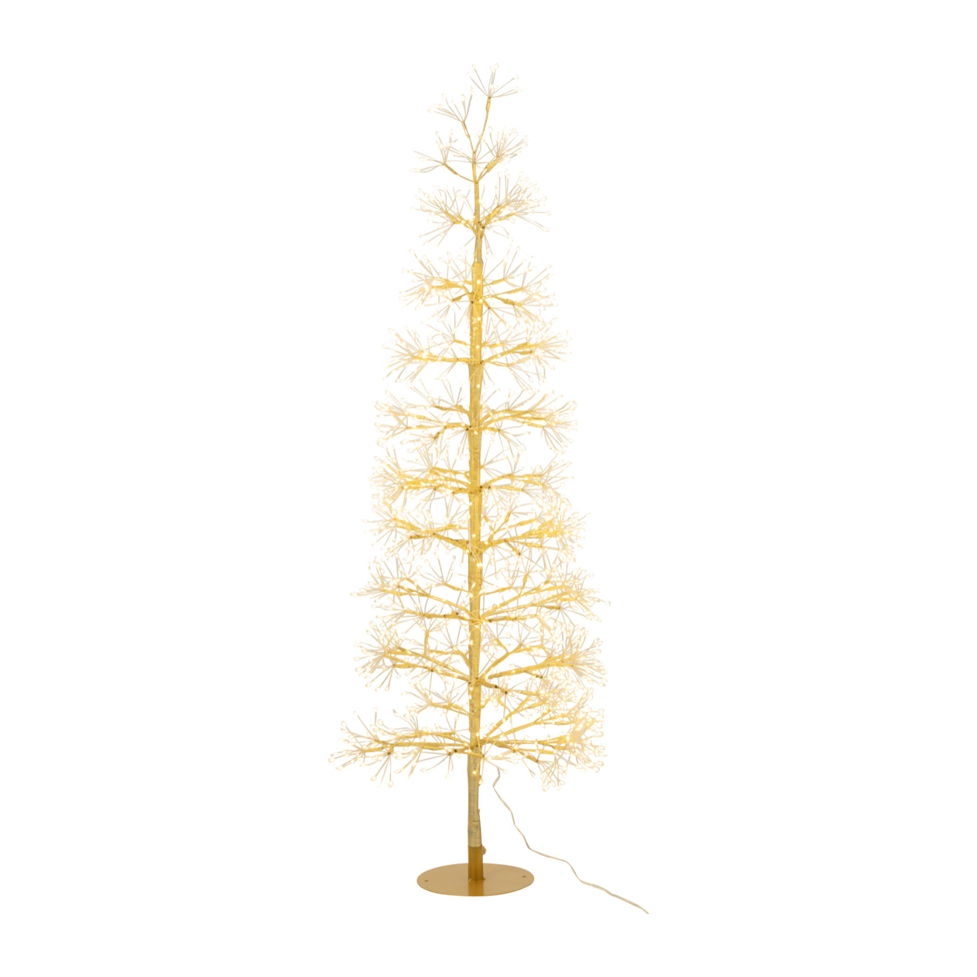 J-Line décoration Arbre - blanc chaud - acier - or - medium - LED