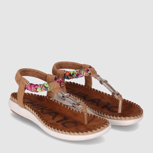 Sandalias - Cuero - Tacón: Bajo