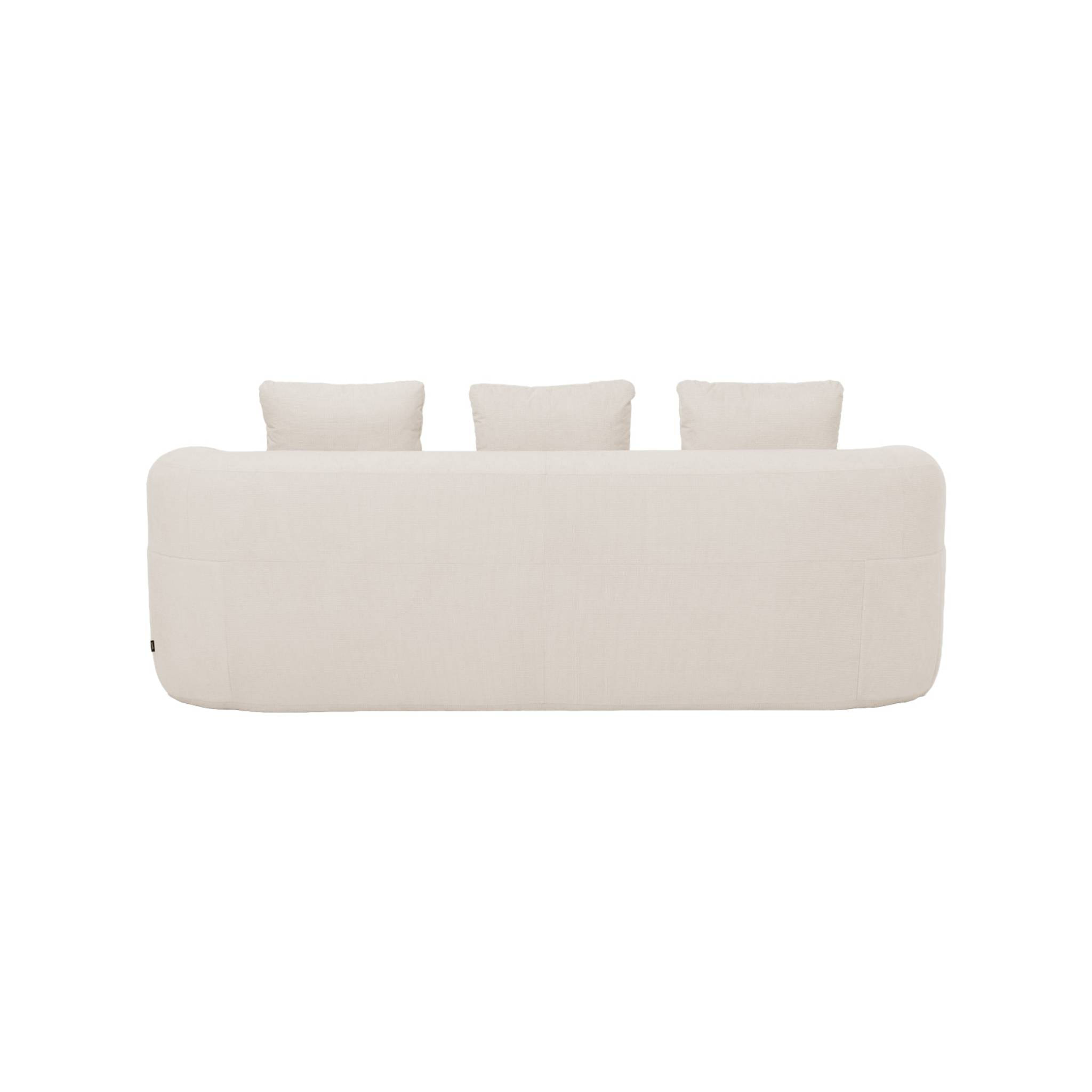 Canapé compressé 3 places tissu NELIO