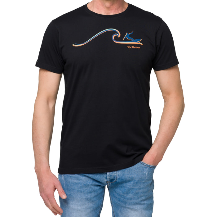 Camiseta de algodón 150 gr Hot Buttered TAMAHEE Negro
