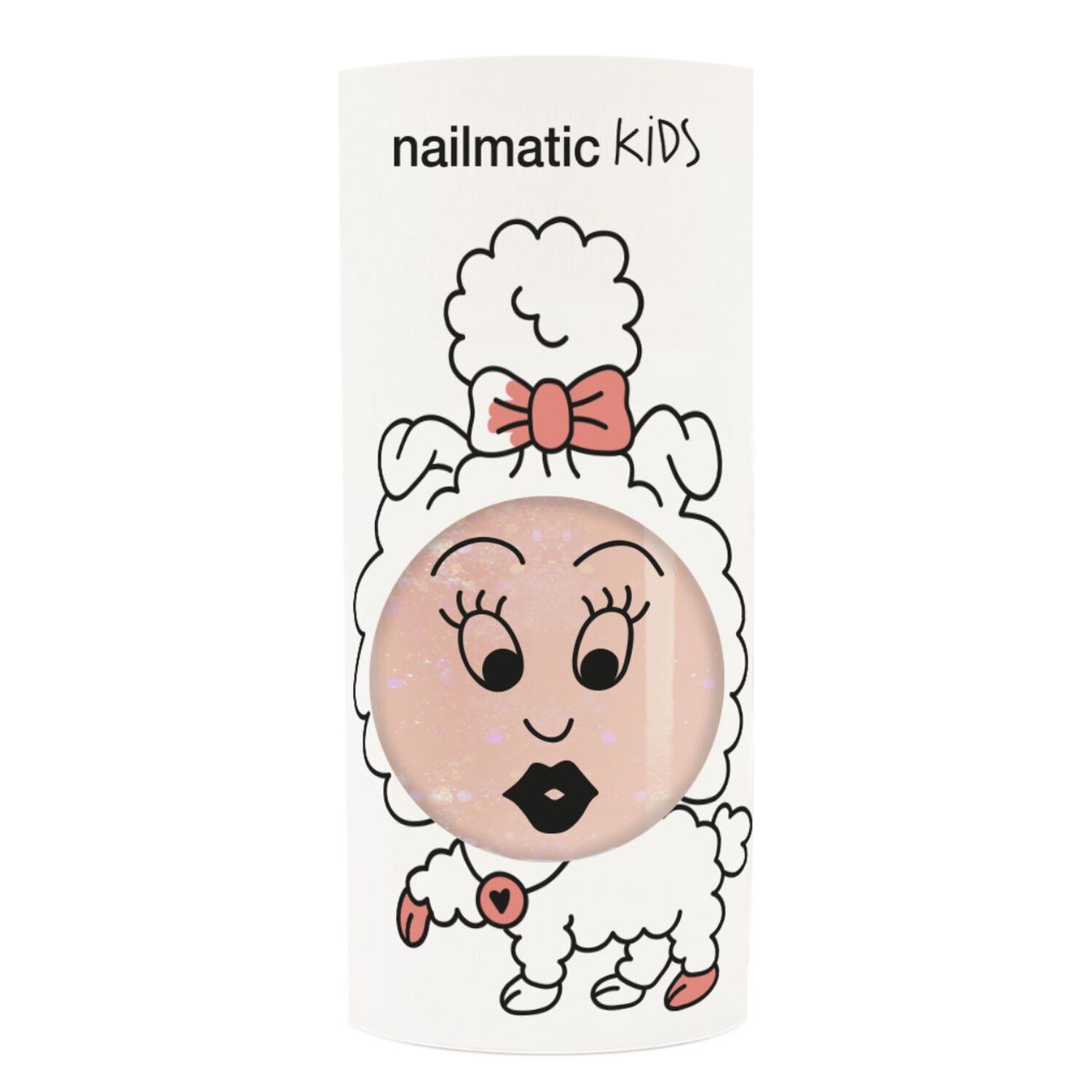 Peachy - Vernis Enfant Formulé à Base d'Eau - Pêche Pailleté 8 ml