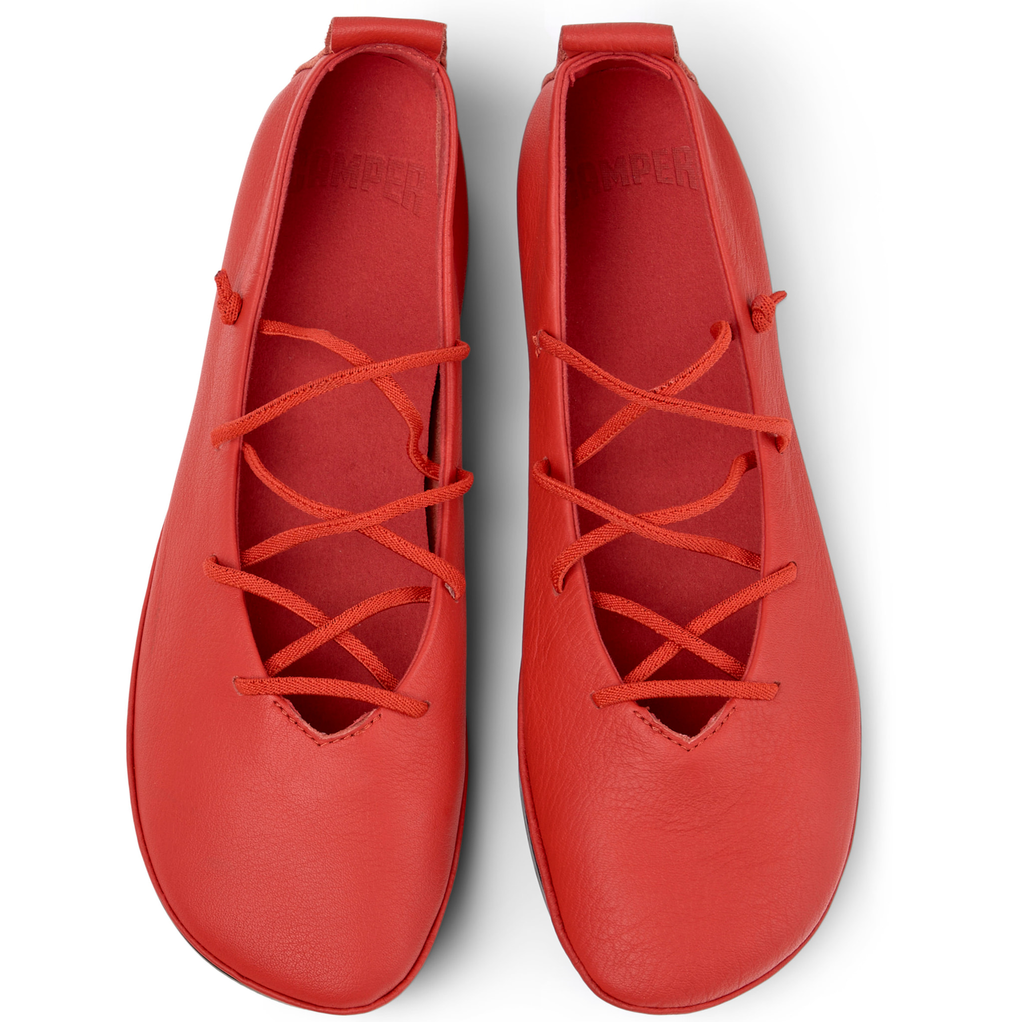 Ballerine - CAMPER Right Nina - Rosso - Pelle liscia