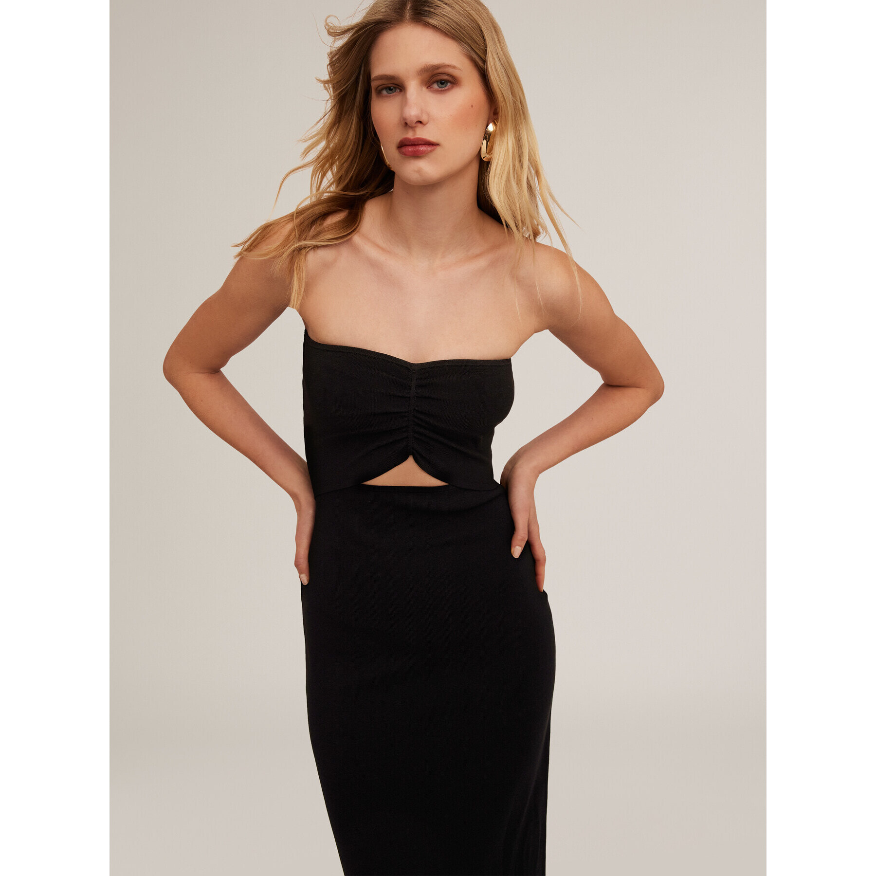 Motivi - Vestido de tubo de tejido de punto - Negro