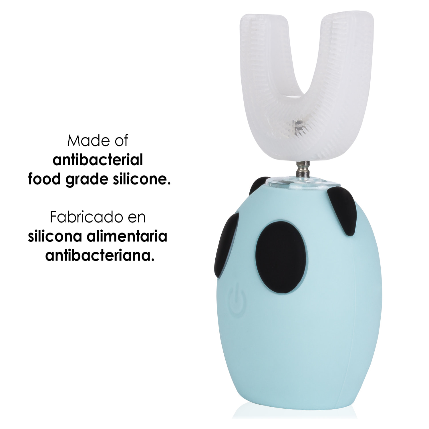 Cepillo de dientes infantil ET08 en forma de U eléctrico sónico. 3 modos de cepillado y luz esterilizadora.