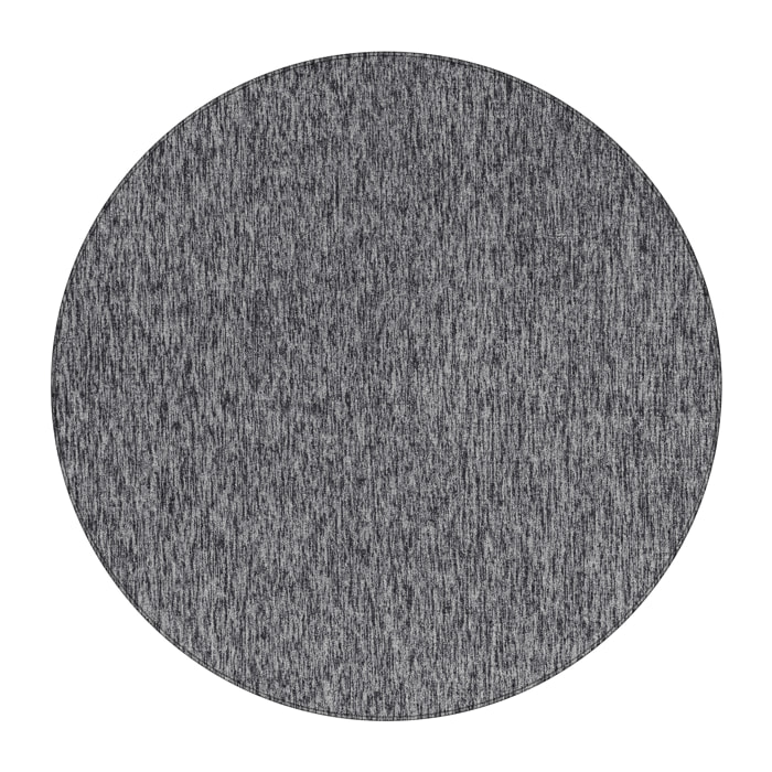 NADOR - Tapis rond de salon moderne Gris