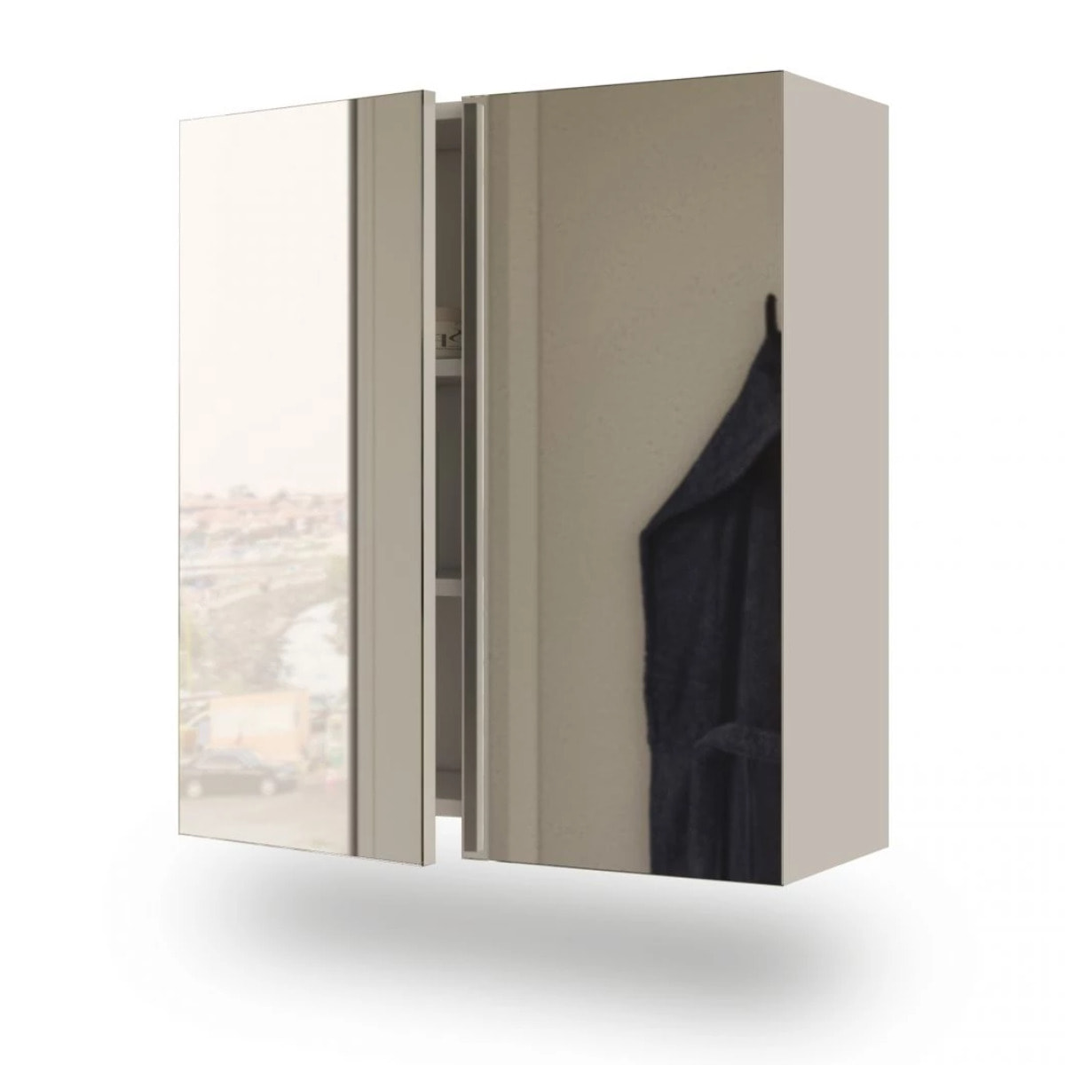 Armario camerino con espejo Inspire Blanco Brillo