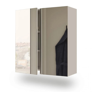 Armario camerino con espejo Inspire Blanco Brillo