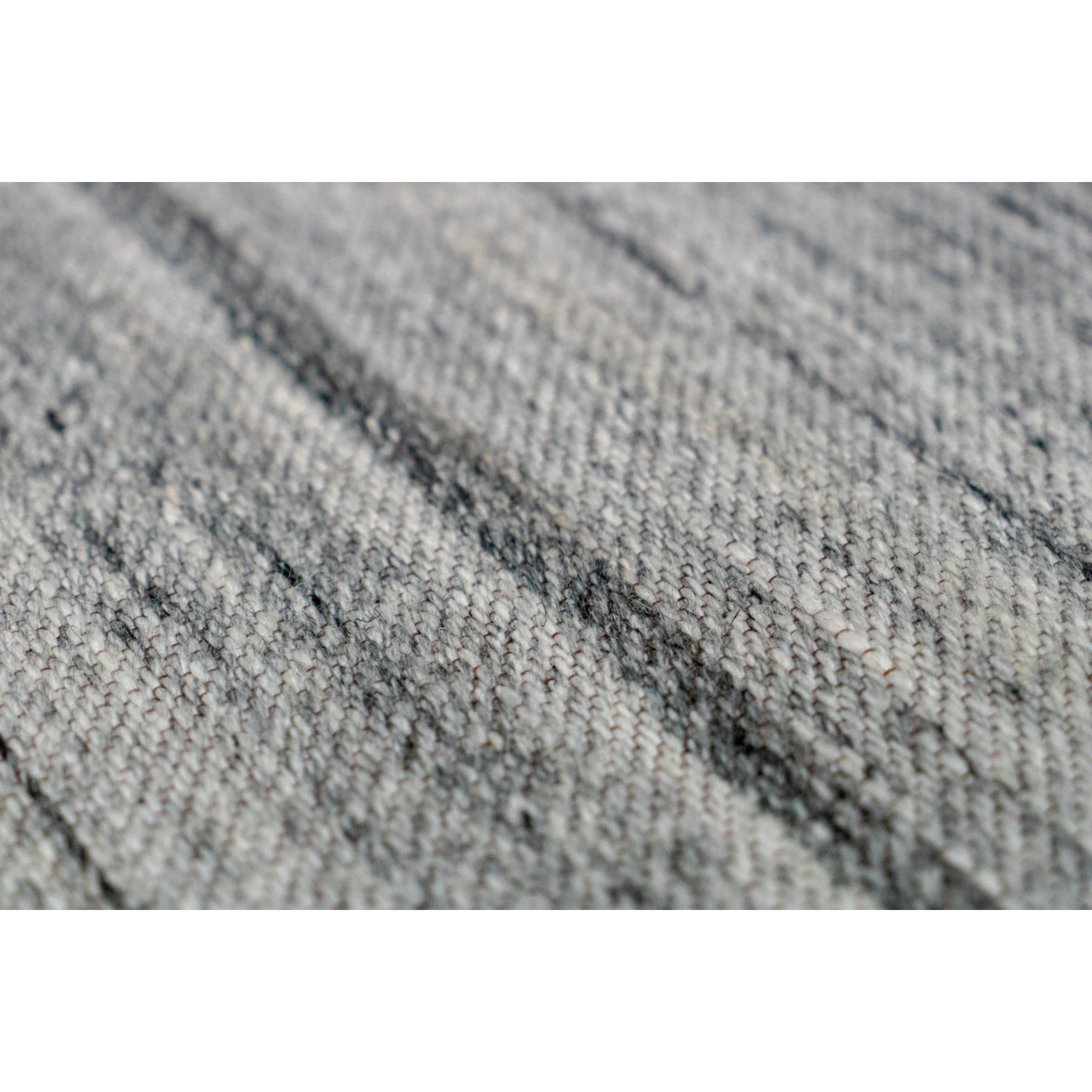 Pouf Phoenix in Lana e Cotone Intrecciato Grigio