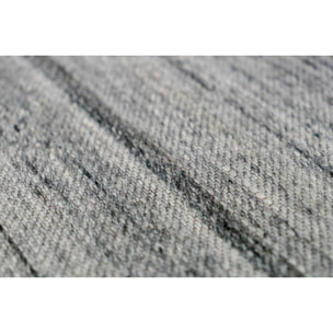 Pouf Phoenix in Lana e Cotone Intrecciato Grigio