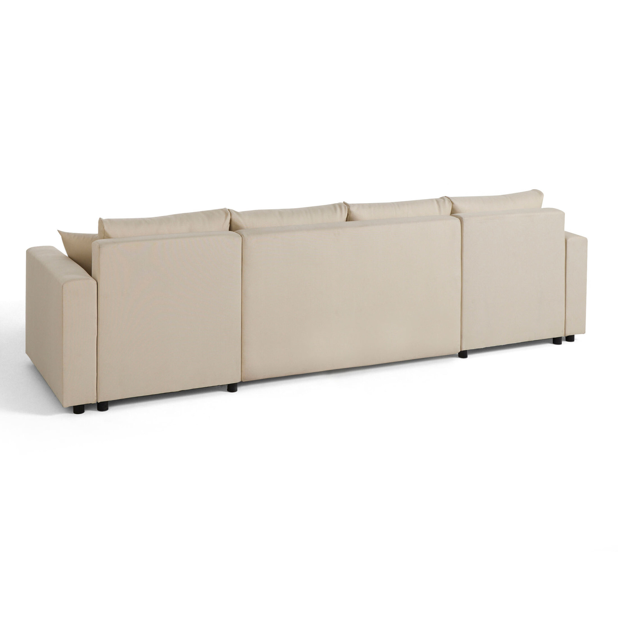 Regala - canapé panoramique - 7 places - convertible avec coffre - en tissu - Beige