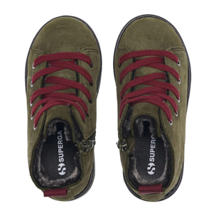 Stivaletti Superga Bambino/a Verde 3008 Kids Lace-Up Boot Suede
