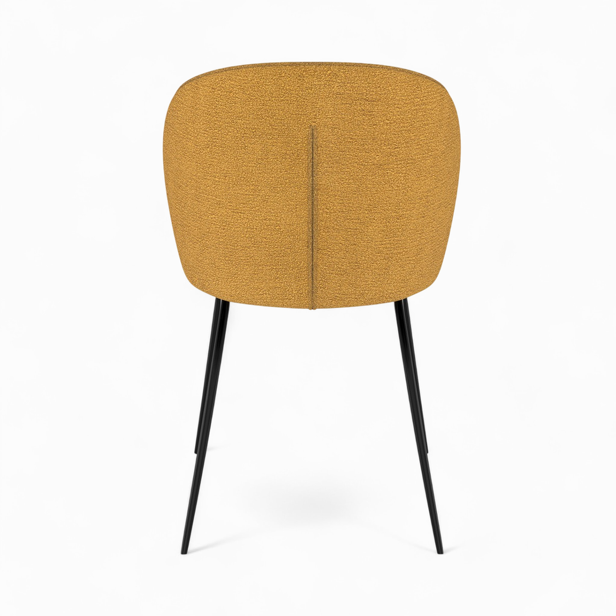 Pack 4 chaises en tissu bouclé jaune et vert - Groom