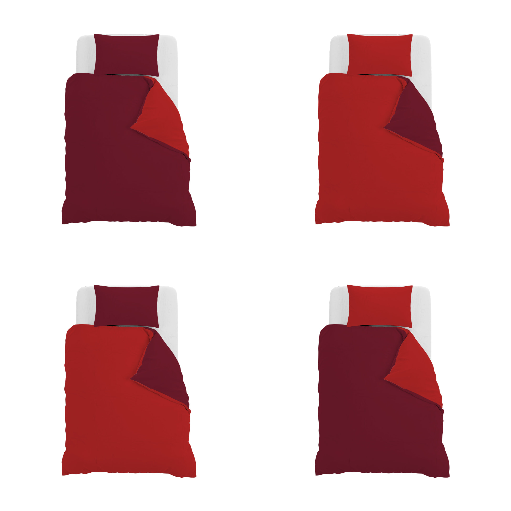 PARURE COPRIPIUMINO NATURAL COLOR PIAZZA E MEZZA - 100% COTONE MADE IN ITALY