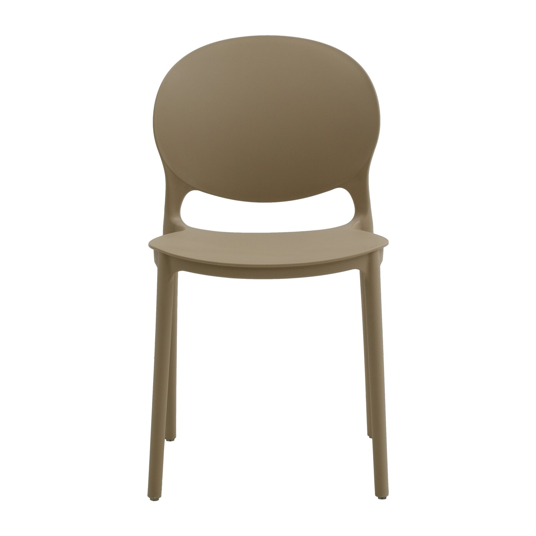 Set di 4 sedie SANTA CRUZ in polipropilene beige, impilabili