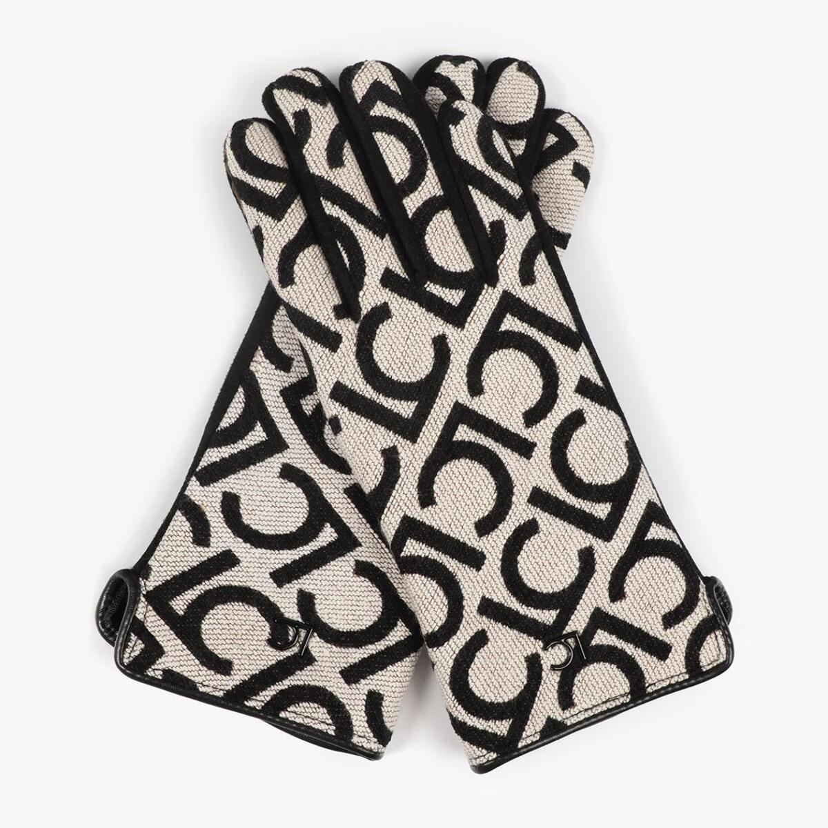 Guanti Jacquard con Logo