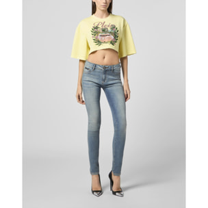 PHILIPP PLEIN Cropped T-Shirt Cannes Tennis Club