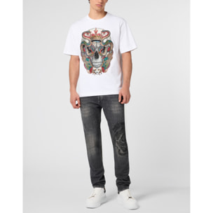 PHILIPP PLEIN Round Neck T-Shirt King Of Snakes Stones