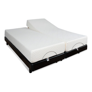 Ensemble Duo Superflex 2 places | Sommiers électriques + Matelas Mémoire de forme