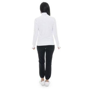 Chándal de algodón con cremallera y cuello para mujer Leone Spring Vibes