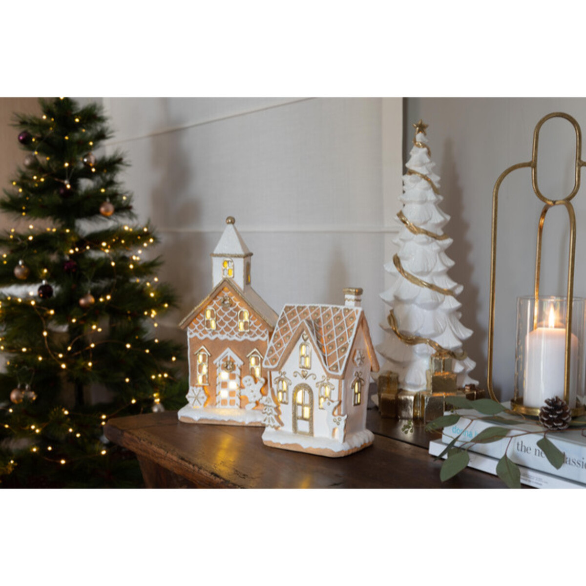 Casetta Gingerbread con led