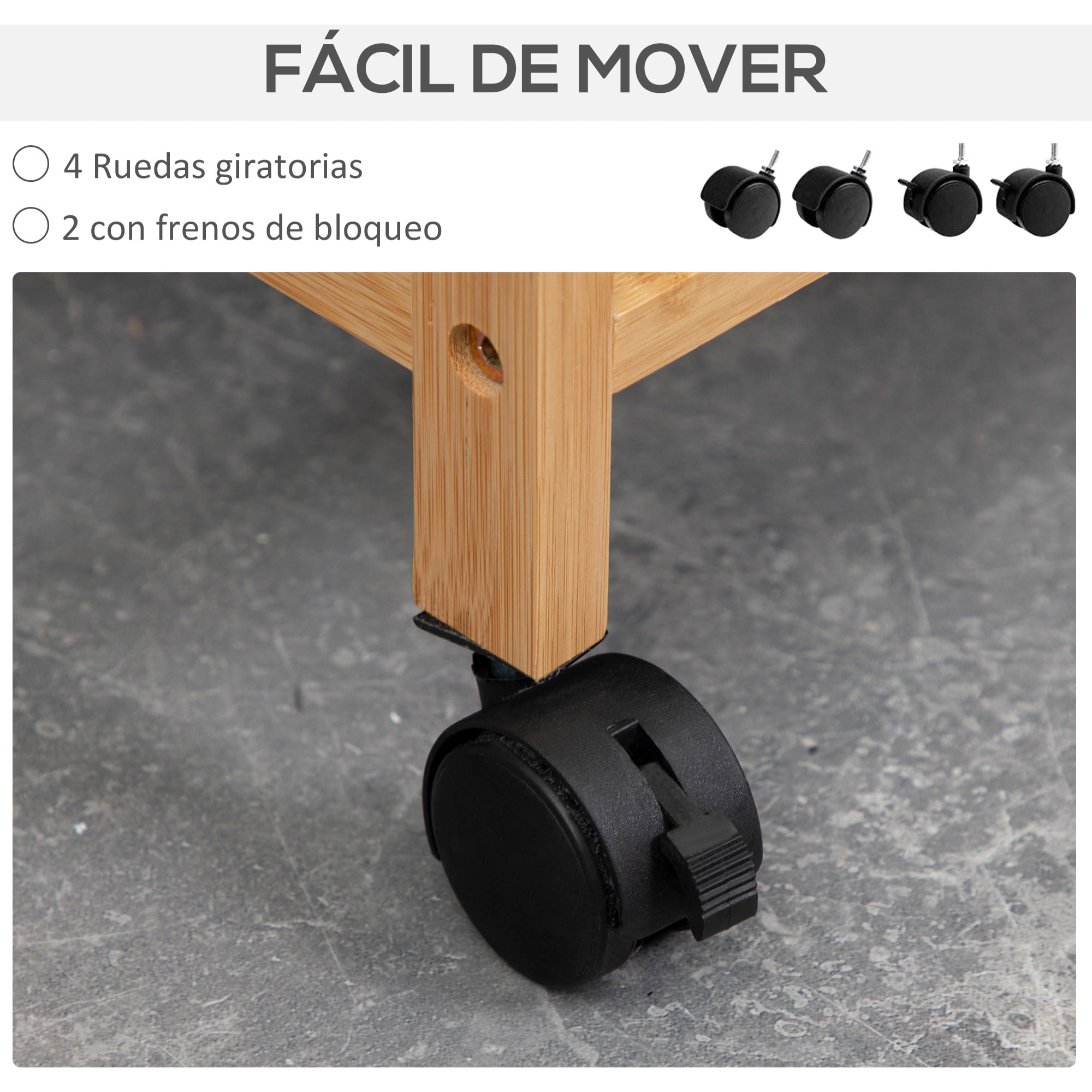 Cesto para Ropa Sucia de Bambú con 2 Bolsas de Tela Extraíbles 42x35x84,5 cm