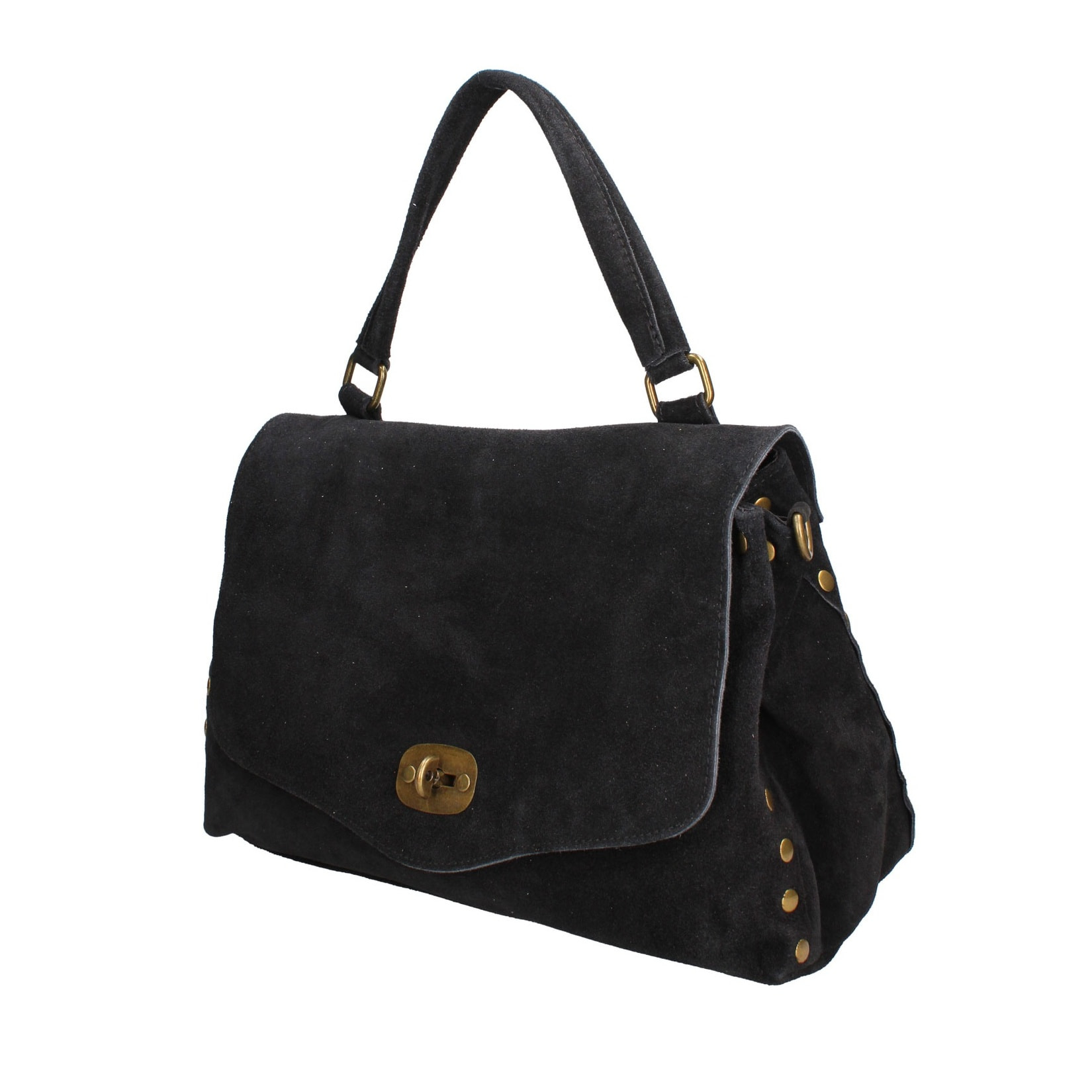 Borsa a mano da donna Made in Italy - Modello Zelia Elite - Pelle scamosciata - 37.0 x 22.0 x 15.0 cm