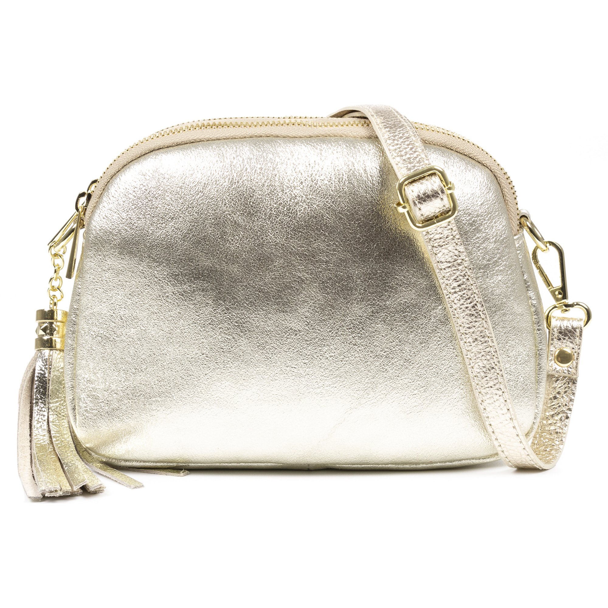 Aliminusa bolso bandolera Mujer. Piel auténtica Gamuza Lacada.