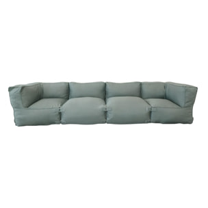 VERONE Salon de jardin modulable 4 places vert en tissu déperlant