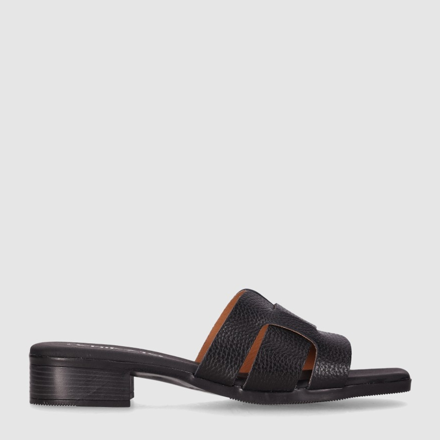 Sandalias de Piel - Negro - Tacón: 3 cm