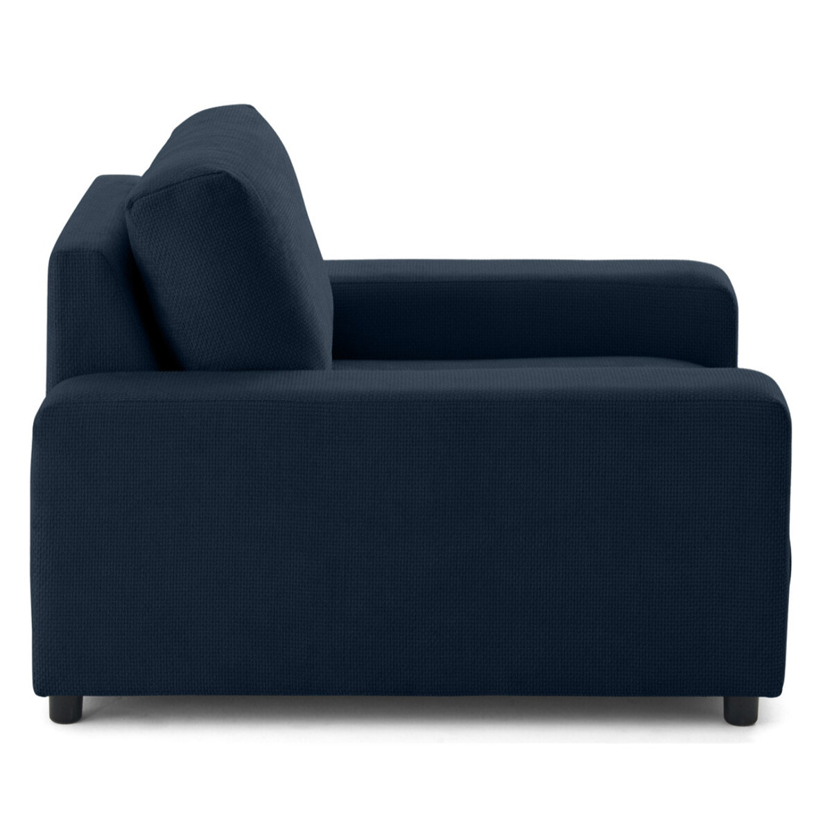 Pivoine - fauteuil en velours texturé - Bleu