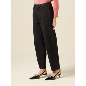 Oltre - Jeans boyslim con micro cristalli - Nero